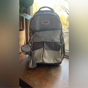 Itzy Ritzy Chevron Gray and Cream Baby Bag